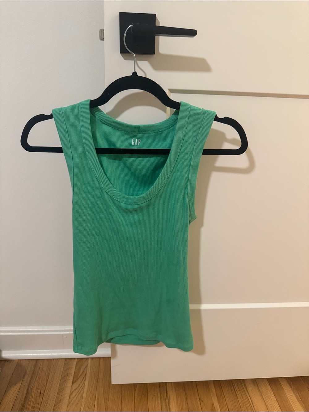 GAP Women's Mint Green Ribbed Tank Top